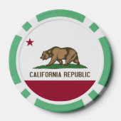 Patriottische poker chips met vlag van Californië (Achterkant)