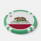 Patriottische poker chips met vlag van Californië (Enkel)