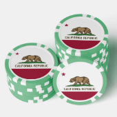 Patriottische poker chips met vlag van Californië (Opstapeling)