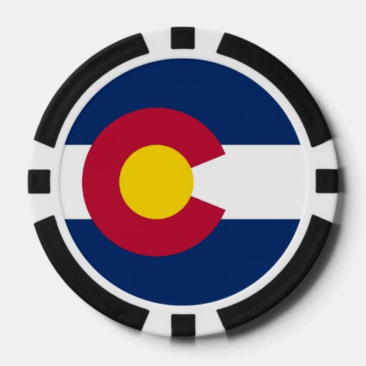 Patriottische poker chips met vlag van Colorado (Voorkant)