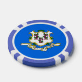 Patriottische poker chips met vlag van Connecticut (Enkel)