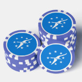 Patriottische poker chips met vlag van Corpus Chri (Opstapeling)