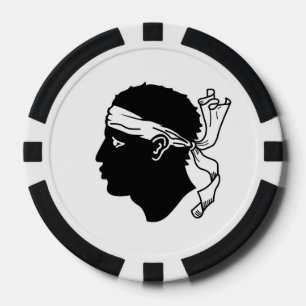 Patriottische poker chips met vlag van Corsica