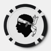 Patriottische poker chips met vlag van Corsica (Achterkant)