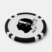 Patriottische poker chips met vlag van Corsica (Enkel)