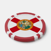 Patriottische poker chips met vlag van Florida (Enkel)