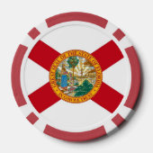 Patriottische poker chips met vlag van Florida (Achterkant)