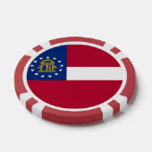 Patriottische poker chips met vlag van Georgië (Enkel)