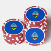 Patriottische poker chips met vlag van Guam (Opstapeling)