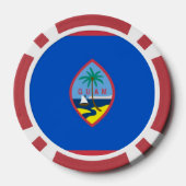 Patriottische poker chips met vlag van Guam (Achterkant)