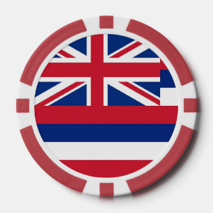Patriottische poker chips met vlag van Hawaï