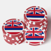 Patriottische poker chips met vlag van Hawaï (Opstapeling)