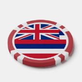 Patriottische poker chips met vlag van Hawaï (Enkel)