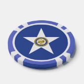 Patriottische poker chips met vlag van Houston (Enkel)