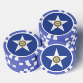 Patriottische poker chips met vlag van Houston (Opstapeling)