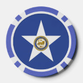 Patriottische poker chips met vlag van Houston (Achterkant)