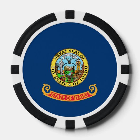 Patriottische poker chips met vlag van Idaho (Voorkant)