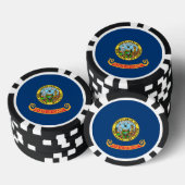 Patriottische poker chips met vlag van Idaho (Opstapeling)