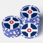 Patriottische poker chips met vlag van Indianapoli (Opstapeling)