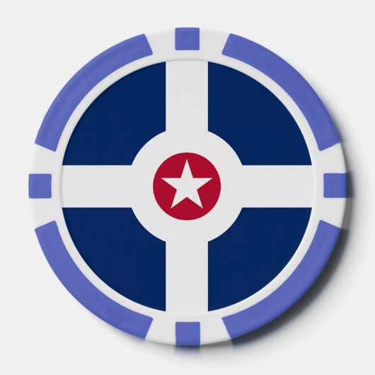 Patriottische poker chips met vlag van Indianapoli (Voorkant)