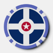 Patriottische poker chips met vlag van Indianapoli (Achterkant)