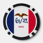 Patriottische poker chips met vlag van Iowa (Achterkant)
