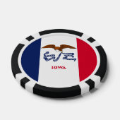 Patriottische poker chips met vlag van Iowa (Enkel)