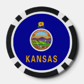Patriottische poker chips met vlag van Kansas (Achterkant)