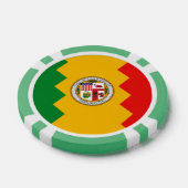 Patriottische poker chips met vlag van Los Angeles (Enkel)