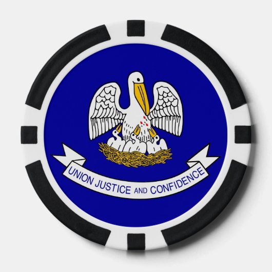 Patriottische poker chips met vlag van Louisiana (Voorkant)
