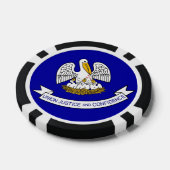 Patriottische poker chips met vlag van Louisiana (Enkel)