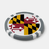 Patriottische poker chips met vlag van Maryland (Enkel)