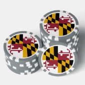 Patriottische poker chips met vlag van Maryland (Opstapeling)