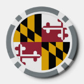 Patriottische poker chips met vlag van Maryland (Achterkant)