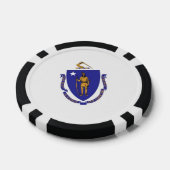 Patriottische poker chips met vlag van Massachuset (Enkel)