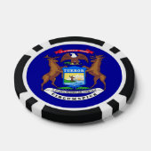 Patriottische poker chips met vlag van Michigan (Enkel)