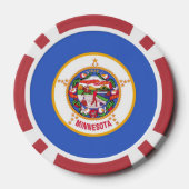 Patriottische poker chips met vlag van Minnesota (Achterkant)