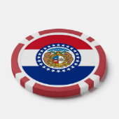 Patriottische poker chips met vlag van Missouri (Enkel)