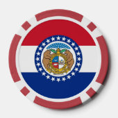 Patriottische poker chips met vlag van Missouri (Achterkant)