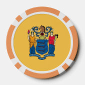 Patriottische poker chips met vlag van New Jersey (Achterkant)