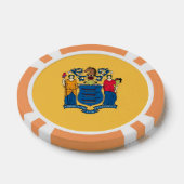 Patriottische poker chips met vlag van New Jersey (Enkel)