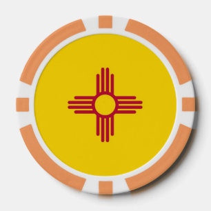 Patriottische poker chips met vlag van New Mexico