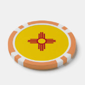 Patriottische poker chips met vlag van New Mexico (Enkel)