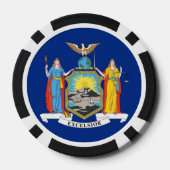 Patriottische poker chips met vlag van New York (Achterkant)