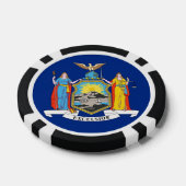 Patriottische poker chips met vlag van New York (Enkel)