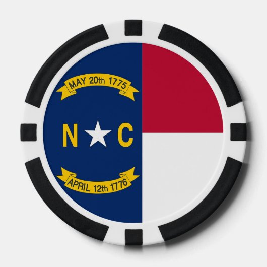 Patriottische poker chips met vlag van North Carol (Voorkant)