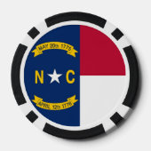 Patriottische poker chips met vlag van North Carol (Achterkant)
