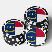 Patriottische poker chips met vlag van North Carol (Opstapeling)