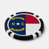 Patriottische poker chips met vlag van North Carol (Enkel)