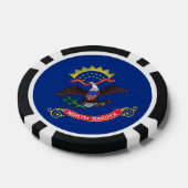 Patriottische poker chips met vlag van North Dakot (Enkel)